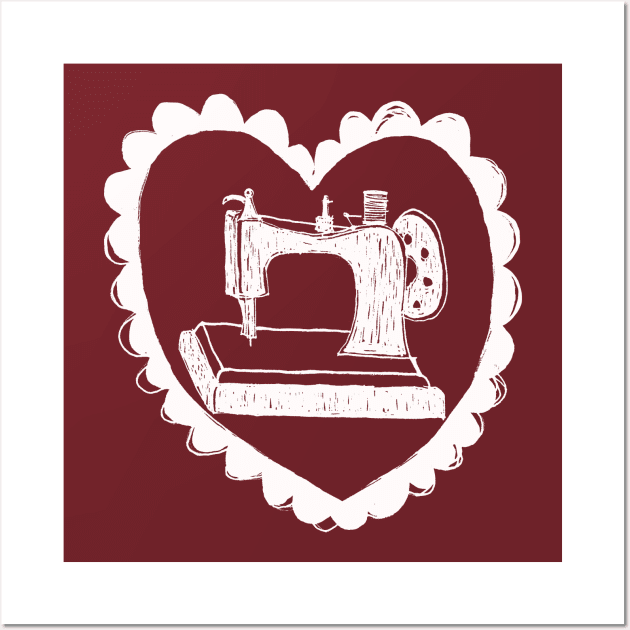 I Love My Sewing Machine Wall Art by Tessa McSorley